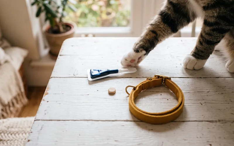 Spot-on pipette, flea tablet and collar: the three main types of flea treatment for cats